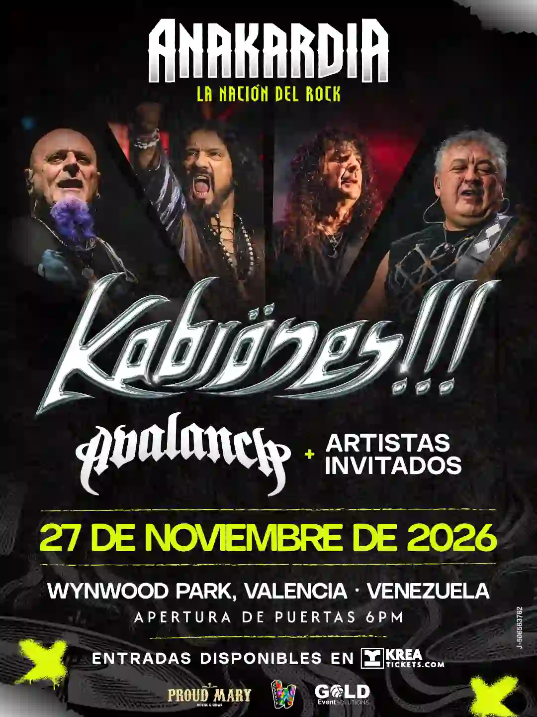 Anakardia, Kabrones, Avalanch, Venezuela, flyer oficial