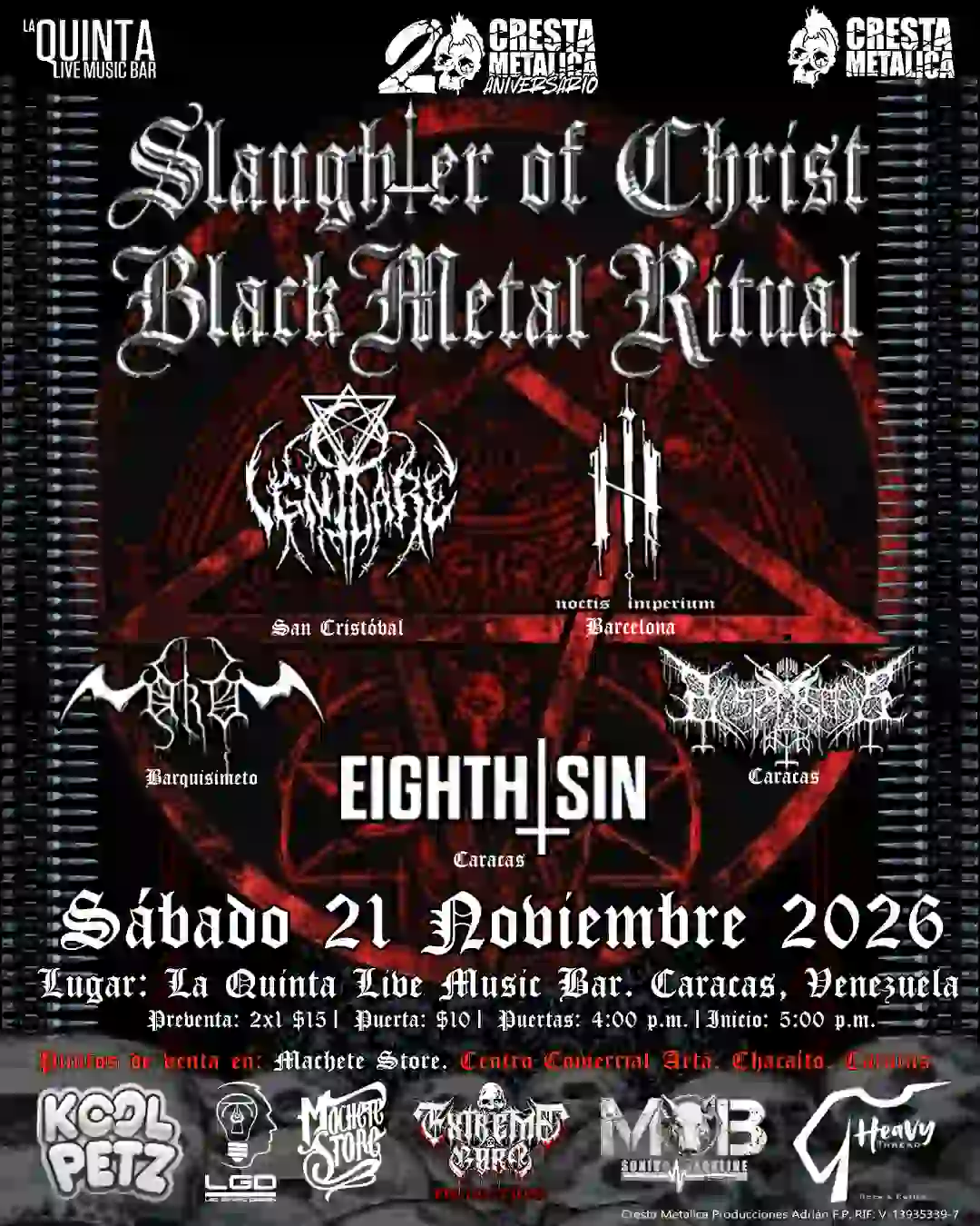 Slaughter Of Christ, Black Metal Ritual, Caracas, Venezuela, 2026